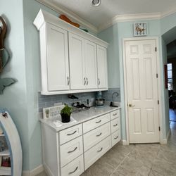 Countertop & Cabinet Concierge - One of our favorite customers, always so much fun & creativity in this home.  Cabinets and Countertops were replaced with under & over lites