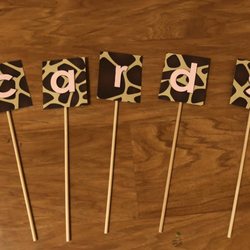 A Load of Craft - Custom card sign for a jungle themed baby shower!
