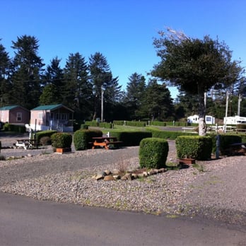 Waldport / Newport KOA - Very nice pull through and back in slots with trees, hedges, and trees. - RV Parks Near Me - Waldport, Oregon