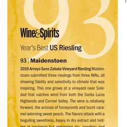 Maidenstoen wine - Wine reviews & accolades