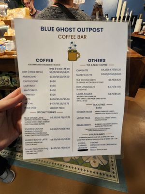 Menu photo 2 Blue Ghost Outpost Waynesville, NC Menu photo 2 Blue Ghost Outpost Waynesville, NC