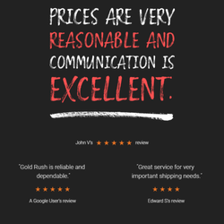 Gold Rush Express Delivery - Google Reviews