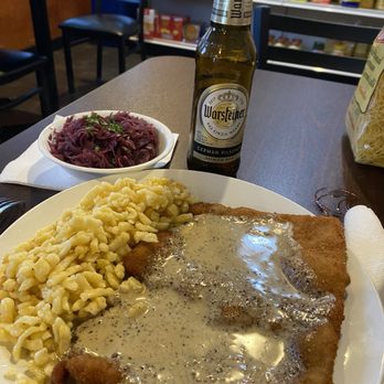 German Food And Goods - Schnitzel Spaetzel and red cabbage and German beer - German Near Me - Winchester, Virginia