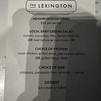 The Lexington - Special menu - American Near Me - Cambridge, Massachusetts