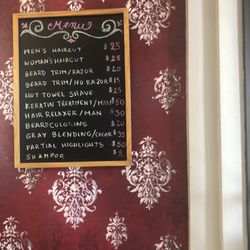 Cabaret Barbershop - Price list 5/7/2024