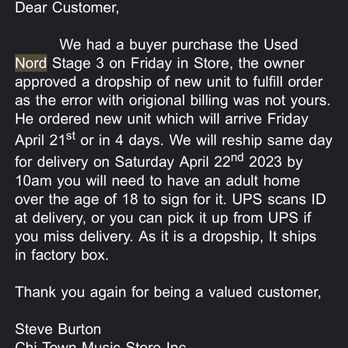 Chi - Town Music - Email from "Owner" of the fake company. - Musical Instruments & Teachers Near Me - Chicago, Illinois Chi - Town Music - Email from "Owner" of the fake company. - Musical Instruments & Teachers Near Me - Chicago, Illinois