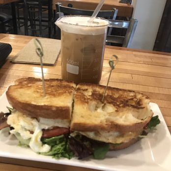 Restoration Cafe - Their BLT and iced latte with almond milk - very good! - Cafes Near Me - Manchester, New Hampshire Restoration Cafe - Their BLT and iced latte with almond milk - very good! - Cafes Near Me - Manchester, New Hampshire