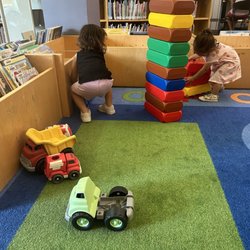 Dallas Public Library - Audelia Road Branch - Kids building blocks, play toys, books that are accessible