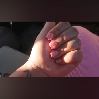 Nail Spa Plus - Short gel french tip acrylic manicure full set - Nail Salons Near Me - San Diego, California