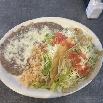Pepe El Toro Restaurante  - ##15 Two Hard Chicken Tacos - New Mexican Cuisine Near Me - Lancaster, California