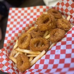 Bag O' Crab - Calamari rings and fries!