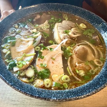 Viet Corner Restaurant - Bun Bo Hue + add pork knuckle - Vietnamese Near Me - Fairfax, Virginia