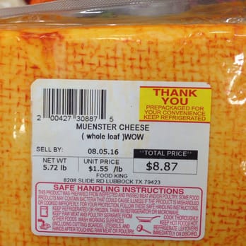 Food King - Full block of Muenster!!! Whaaaaat?!?! - Grocery Near Me - Lubbock, Texas Food King - Full block of Muenster!!! Whaaaaat?!?! - Grocery Near Me - Lubbock, Texas