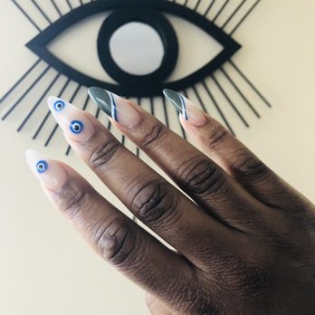 Q Nails - Evil Eye Set by Teresa - Nail Salons Near Me - Virginia Beach, Virginia