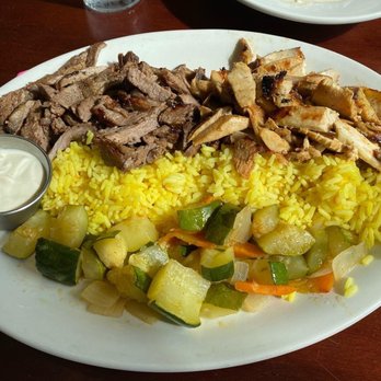 Nile Restaurant Hyde Park - Combination platter: beef and lamb shawarma and chicken schwarma - Middle Eastern Near Me - Chicago, Illinois Nile Restaurant Hyde Park - Combination platter: beef and lamb shawarma and chicken schwarma - Middle Eastern Near Me - Chicago, Illinois