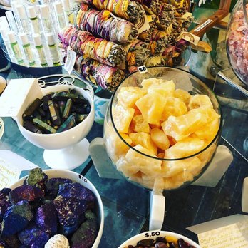Modern Mystic Shop - Peacock ore, titanium quartz, orange calcite, and sage - Spiritual Shop Near Me - Atlanta, Georgia
