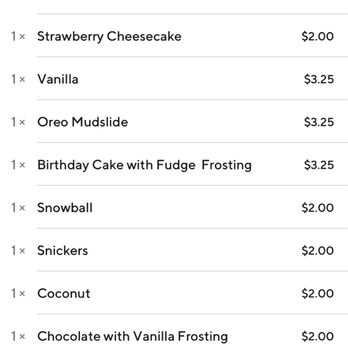Sweetheart Baking - Flavors we purchased - Cupcakes Near Me - Vancouver, Washington
