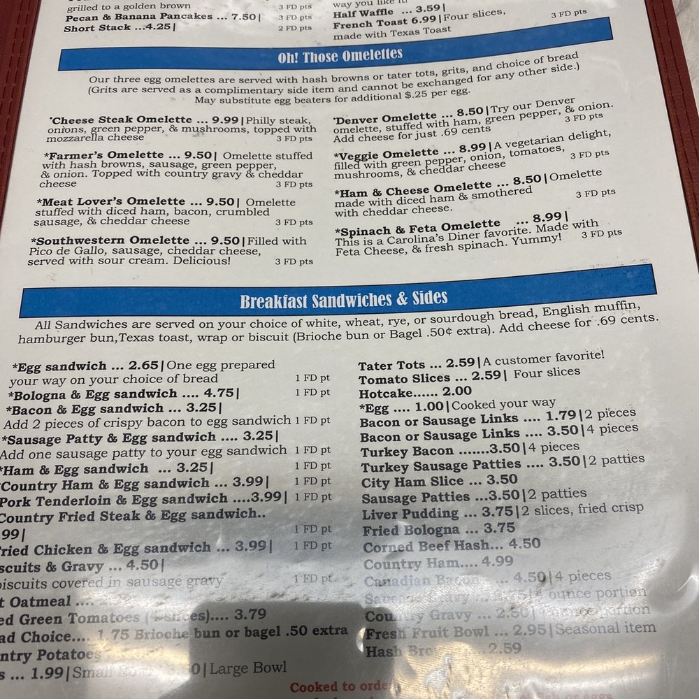 Carolina's Diner - Menu - Diners Near Me - Greensboro, North Carolina