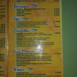 Breakfast menu as of 5.9.2016. Went with the Mexican Omlette. Have to give it a 10.