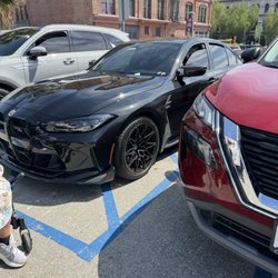 Parking Company of America - Absolutely not ok. Disabled ppl are not able to get in the car because attendant used the spot to valet another car.