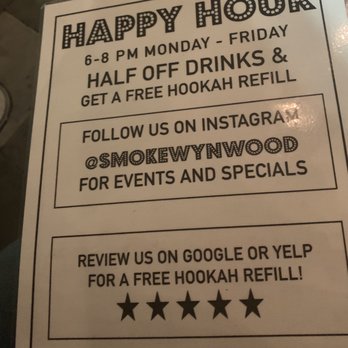 Smoke Wynwood - Happy hour special - Lounges Near Me - Miami, Florida Smoke Wynwood - Happy hour special - Lounges Near Me - Miami, Florida