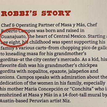 Masa y Más - He's the real deal. - Tacos Near Me - Austin, Texas