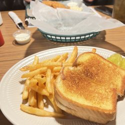 Mike's On Main - Grilled cheese and fries.