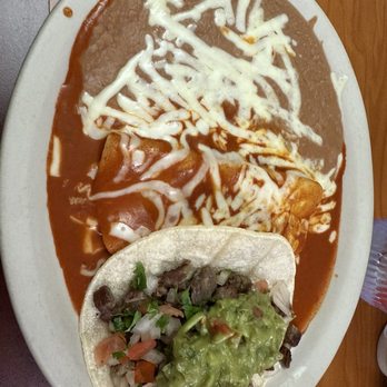 Tropical Mexico Restaurant - Lunch Special Carne Asada Taco with Cheese Enchiladas and Beans - Mexican Near Me - Pomona, California Tropical Mexico Restaurant - Lunch Special Carne Asada Taco with Cheese Enchiladas and Beans - Mexican Near Me - Pomona, California