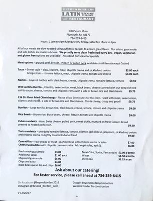 Menu photo 6 Beyond Borders Plymouth, MI