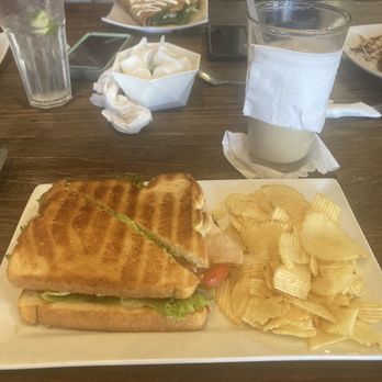 Come & Crepe It - BLT panini sandwich with chips. - Coffee & Tea Near Me - Gonzales, Texas Come & Crepe It - BLT panini sandwich with chips. - Coffee & Tea Near Me - Gonzales, Texas