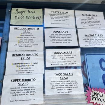 Yuyis Tacos - a menu for a mexican restaurant - Food Trucks Near Me Yuyis Tacos - a menu for a mexican restaurant - Food Trucks Near Me