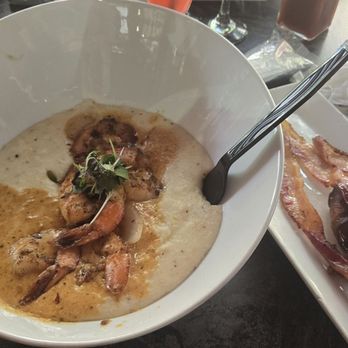 Crescent City Kitchen - Shrimp n Grits with a side of bacon. - Breakfast & Brunch Near Me - Atlanta, Georgia Crescent City Kitchen - Shrimp n Grits with a side of bacon. - Breakfast & Brunch Near Me - Atlanta, Georgia