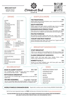 Menu photo 2 Cinnamon Soul Cafe Hillsborough, NB