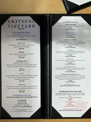 Menu photo 6 Grateful Vineyard Mount Hood, OR