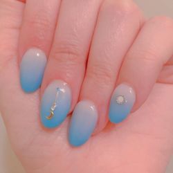 Edmond Nails - Soft blue nails. My favorite!