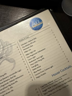 Menu photo 4 Caps On The Water St Augustine, FL