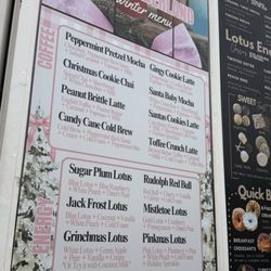 Hot Toddy's Coffee - Winter menu