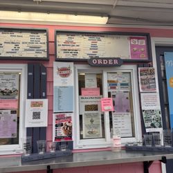 Center Scoop - Counter to order, menu shown.