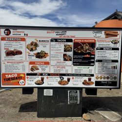Drive-thru menu