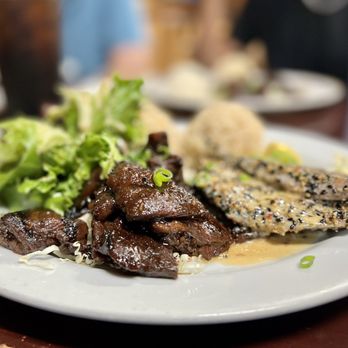 Aiea Bowl - Mixed plate with Kalbi and Ahi - Bowling Near Me - Aiea, Hawaii