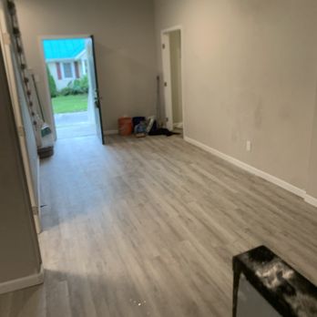 Athens Custom Flooring/A1 Floors of Hampton Roads - We installed an LVP floating floor over the plywood subfloor that we replaced. - Flooring Near Me - Virginia Beach, Virginia
