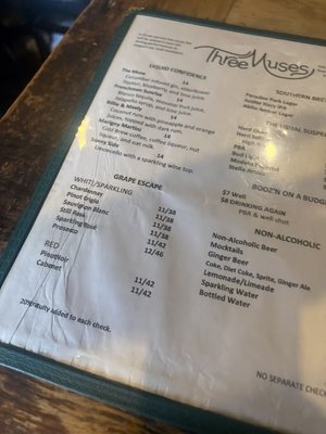 Menu photo 1 Three Muses New Orleans, LA Menu photo 1 Three Muses New Orleans, LA
