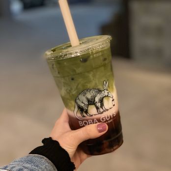 Boba Guys - Strawberry matcha latte with oat milk and boba - Bubble Tea Near Me - Long Beach, California Boba Guys - Strawberry matcha latte with oat milk and boba - Bubble Tea Near Me - Long Beach, California