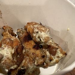 Painted Rooster - 6 elevated garlic Parmesan bone in char-grilled wings