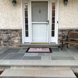 the front steps leading to the front door