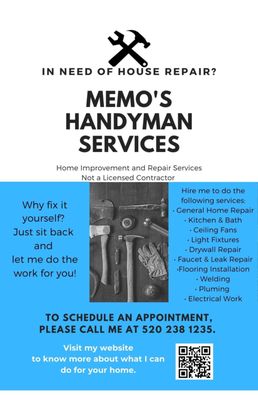 Memo’s Handyman Service Logo