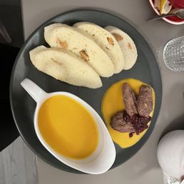 Svickova with dumplings