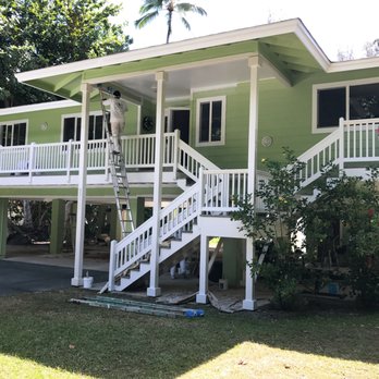 Impact Painting - Residential exterior project in progress - Painters Near Me - Honolulu, Hawaii