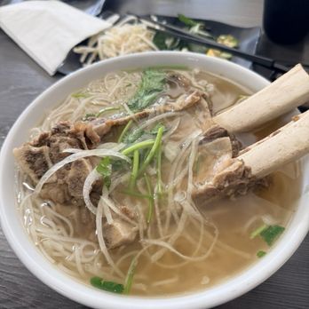 Pho Nha - Beef Ribs Pho, get ready to be full! Love that they give you a choice of thin or thick noodles. Delicious - Vietnamese Near Me - Hollister, California