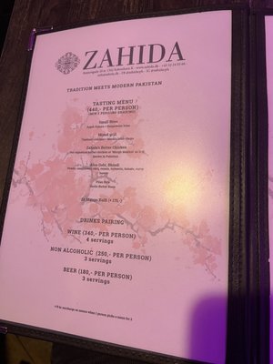 Menu photo 4 Zahida København, Menu photo 4 Zahida København,